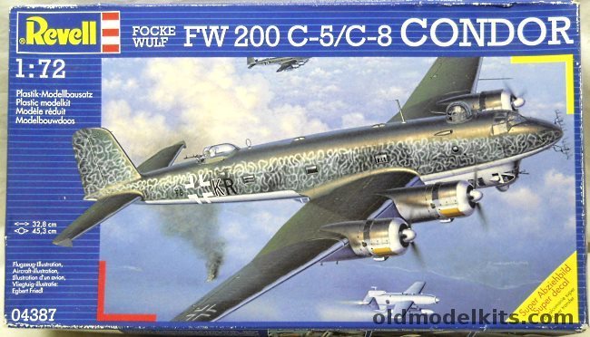 Revell 1/72 Focke Wulf FW-200 C-5/C-8 Condor With Henschel HS-293 Missiles, 04387 plastic model kit